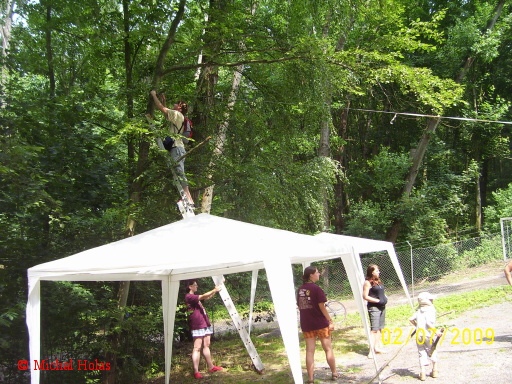 036  Jirka Bolom k v    na strom  chyt transparentu